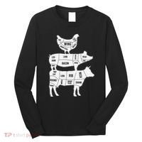 My Food Pyramid Funny Cute Cows Animal Lover Long Sleeve Shirt thumb 0