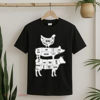 My Food Pyramid Funny Cute Cows Animal Lover T-Shirt thumb 2