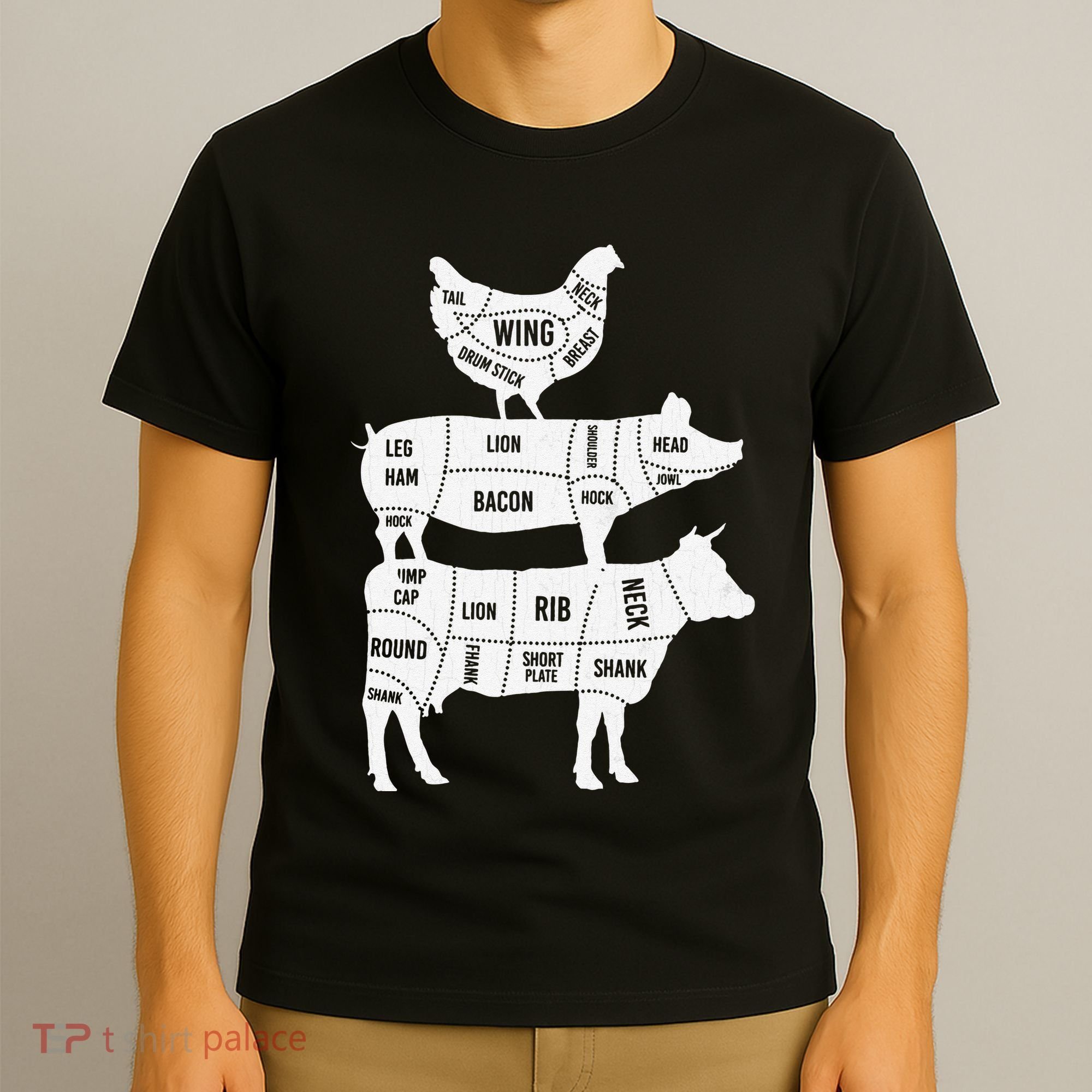 My Food Pyramid Funny Cute Cows Animal Lover T-Shirt