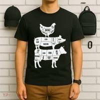 My Food Pyramid Funny Cute Cows Animal Lover T-Shirt thumb 6