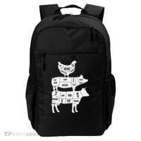 My Food Pyramid Funny Cute Cows Animal Lover Backpack thumb 0