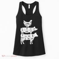 My Food Pyramid Funny Cute Cows Animal Lover Women's Tank Top thumb 0