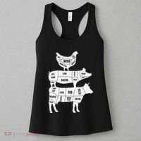 My Food Pyramid Funny Cute Cows Animal Lover Women's Tank Top thumb 3