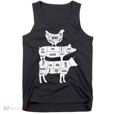 My Food Pyramid Funny Cute Cows Animal Lover Tank Top