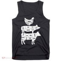 My Food Pyramid Funny Cute Cows Animal Lover Tank Top thumb 0