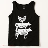 My Food Pyramid Funny Cute Cows Animal Lover Tank Top thumb 2