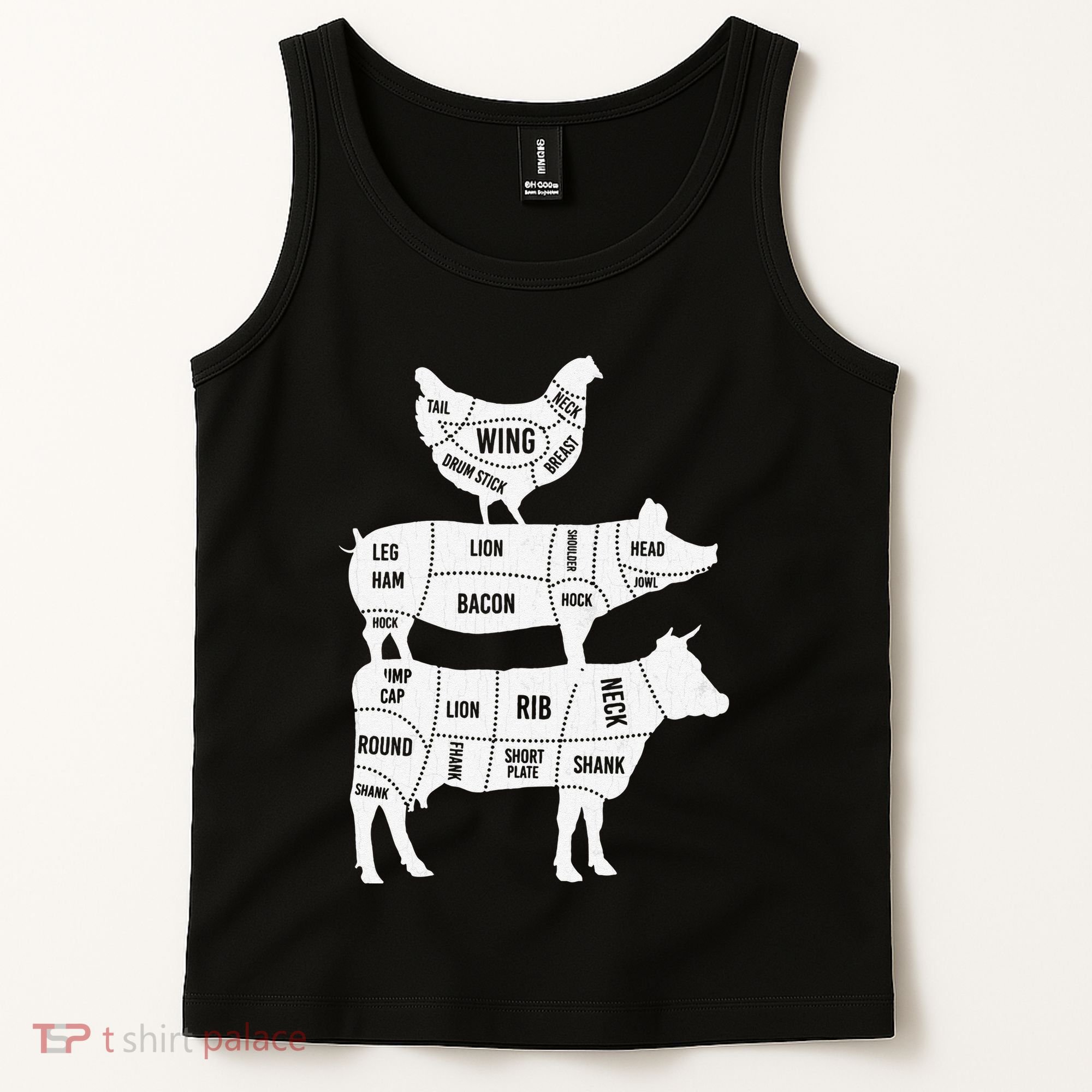 My Food Pyramid Funny Cute Cows Animal Lover Tank Top