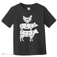 My Food Pyramid Funny Cute Cows Animal Lover Toddler T-Shirt thumb 0