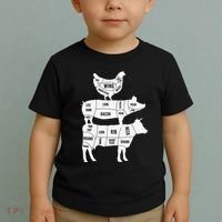 My Food Pyramid Funny Cute Cows Animal Lover Toddler T-Shirt thumb 2