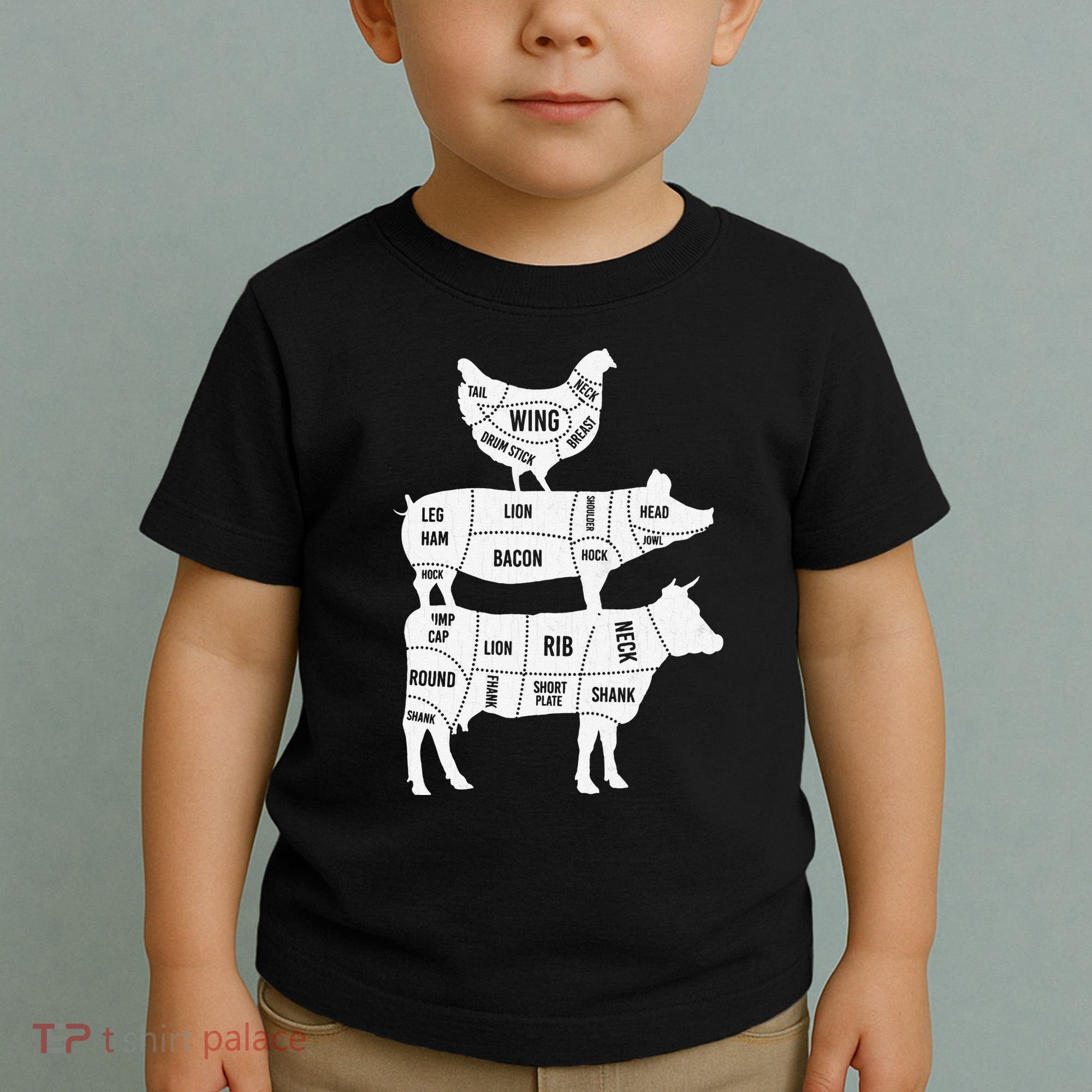 My Food Pyramid Funny Cute Cows Animal Lover Toddler T-Shirt