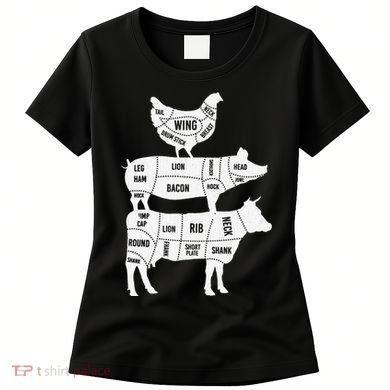 My Food Pyramid Funny Cute Cows Animal Lover Women's T-Shirt