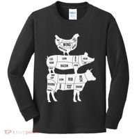 My Food Pyramid Funny Cute Cows Animal Lover Kids Long Sleeve Shirt thumb 0