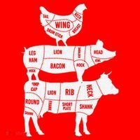 My Food Pyramid Funny Cute Cows Animal Lover Santa Hat thumb 1