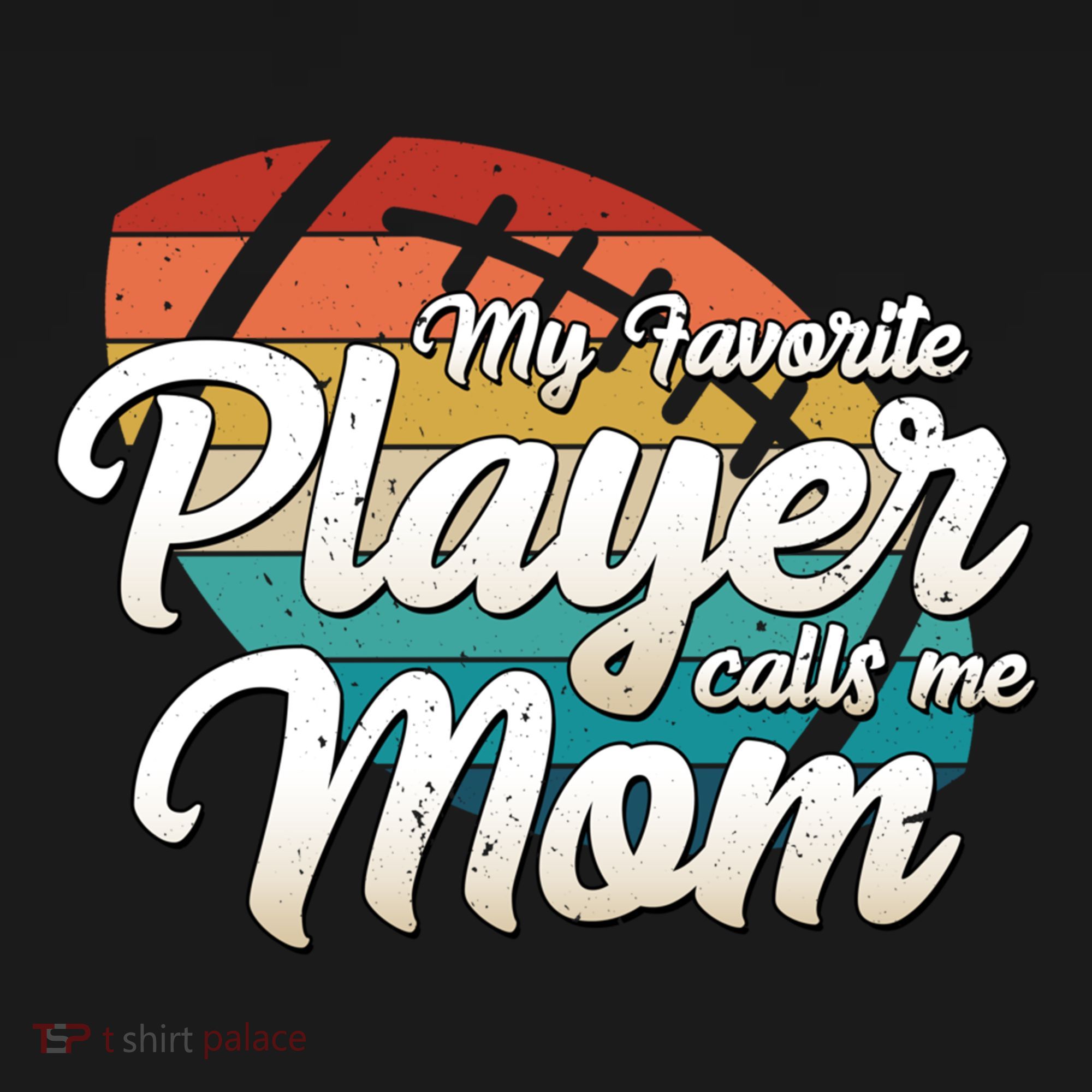 My Favorite Player Calls Me Mom Retro Football Ball Mommy Gift Women's Hoodie