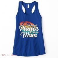 My Favorite Player Calls Me Mom Retro Football Ball Mommy Gift Women's Tank Top thumb 0