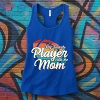 My Favorite Player Calls Me Mom Retro Football Ball Mommy Gift Women's Tank Top thumb 3