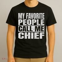 My Favorite People Call Me Chief Vintage Fathers Day T-Shirt thumb 3