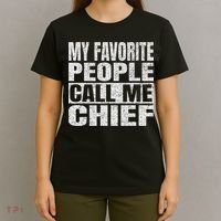 My Favorite People Call Me Chief Vintage Fathers Day T-Shirt thumb 4