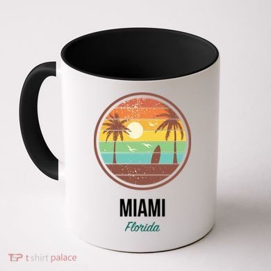 Miami Florida Retro Vintage Sunset Coffee Mug