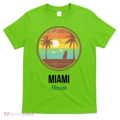 Miami Florida Retro Vintage Sunset T-Shirt