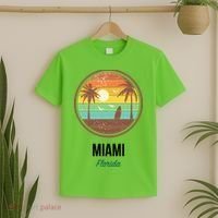 Miami Florida Retro Vintage Sunset T-Shirt thumb 2