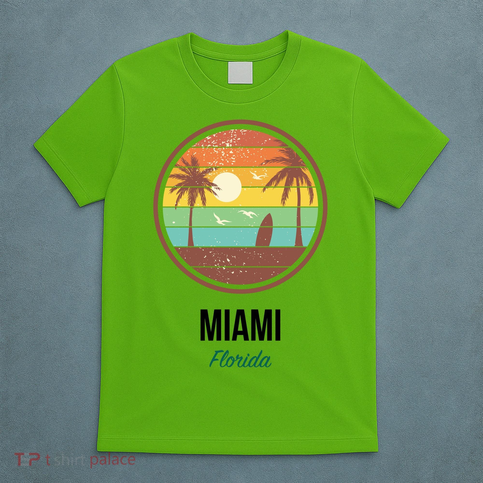 Miami Florida Retro Vintage Sunset T-Shirt