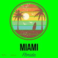 Miami Florida Retro Vintage Sunset T-Shirt thumb 7