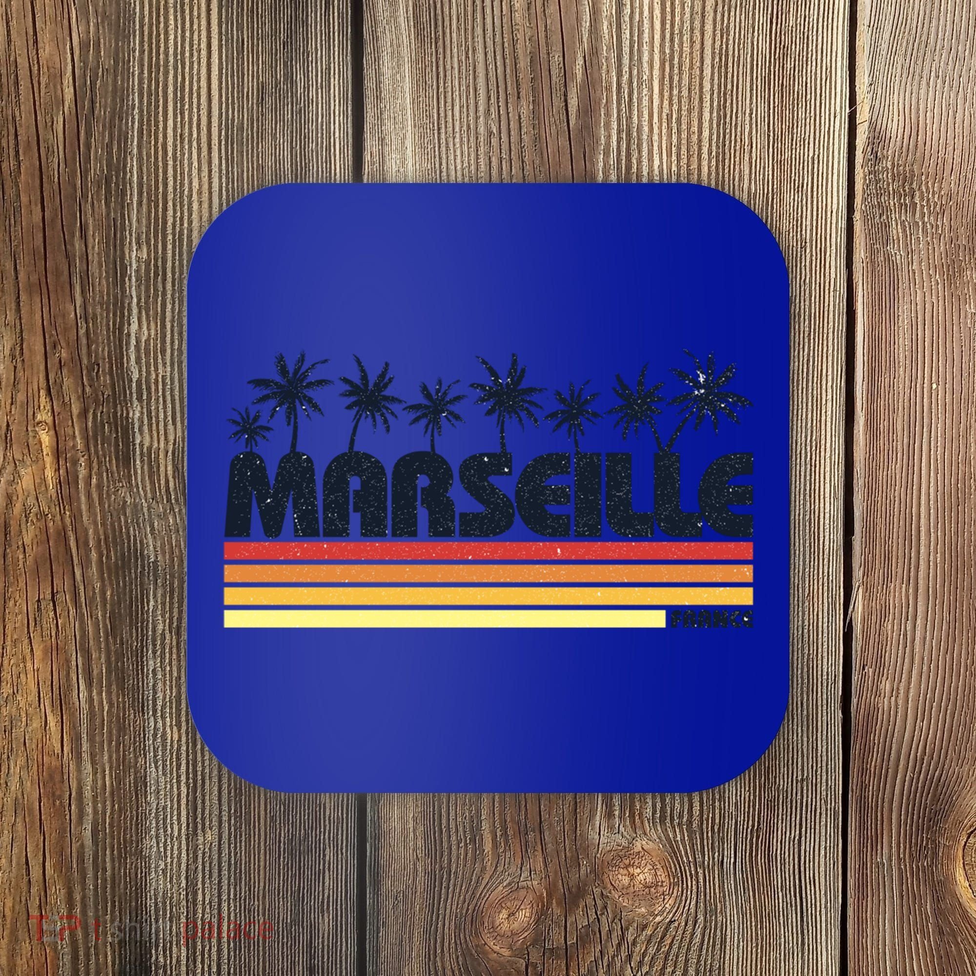Marseille France Retro Tourism Cool Gift Coaster