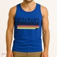 Marseille France Retro Tourism Cool Gift Tank Top thumb 3