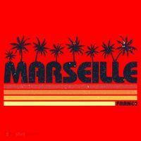 Marseille France Retro Tourism Cool Gift Santa Hat thumb 1