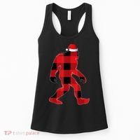 Matching Family Red Buffalo Plaid Bigfoot Christmas Pajama Women's Tank Top thumb 0