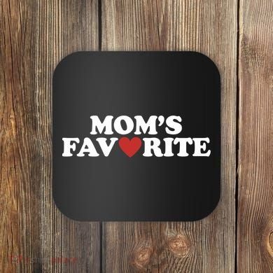 Moms Favorite Red Heart Cute Gift Coaster