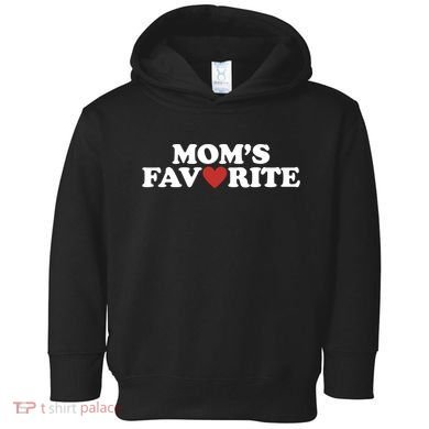 Moms Favorite Red Heart Cute Gift Toddler Hoodie