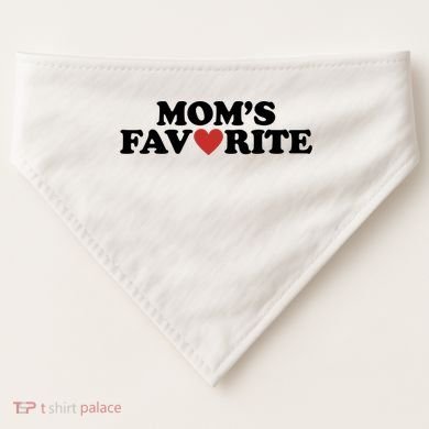 Moms Favorite Red Heart Cute Gift USA-Made Doggie Bandana