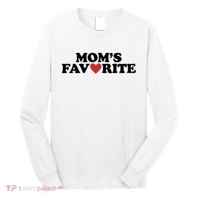 Moms Favorite Red Heart Cute Gift Long Sleeve Shirt