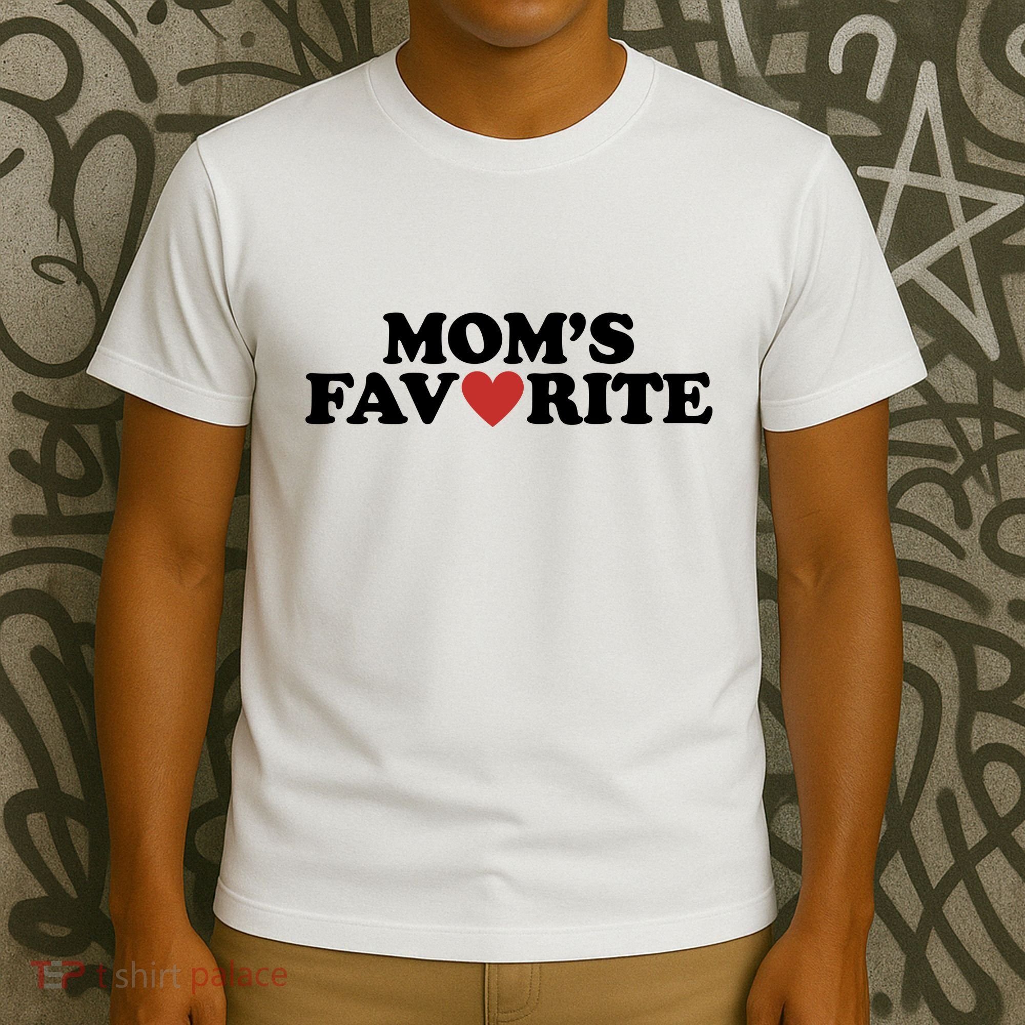 Moms Favorite Red Heart Cute Gift T-Shirt