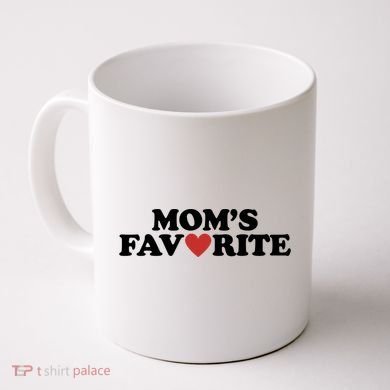 Moms Favorite Red Heart Cute Gift Coffee Mug