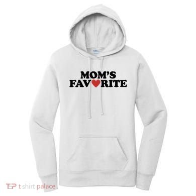 Moms Favorite Red Heart Cute Gift Women's Hoodie