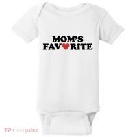 Moms Favorite Red Heart Cute Gift Baby Bodysuit thumb 0