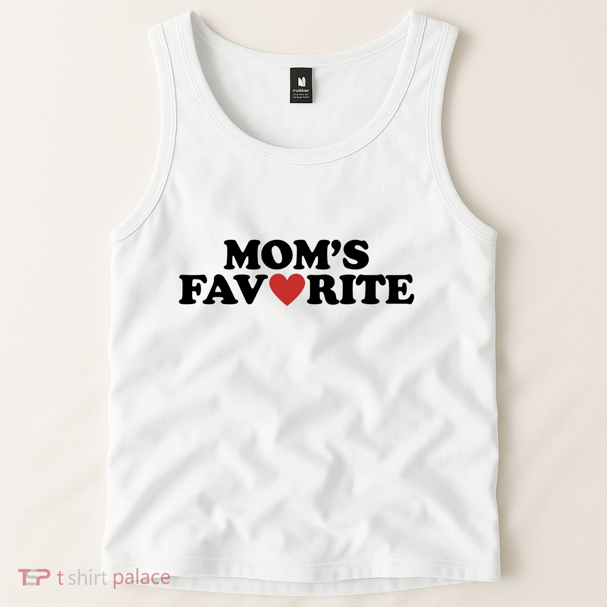 Moms Favorite Red Heart Cute Gift Tank Top