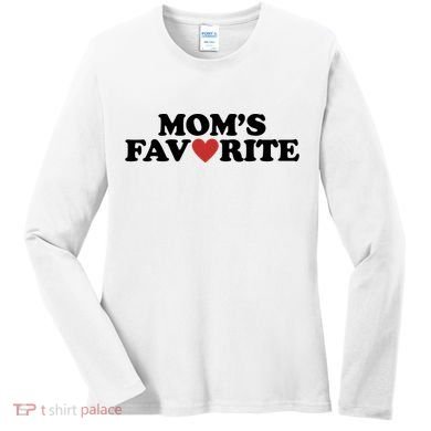 Moms Favorite Red Heart Cute Gift Women's Long Sleeve Shirt