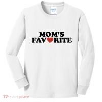 Moms Favorite Red Heart Cute Gift Kids Long Sleeve Shirt thumb 0