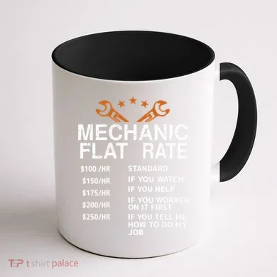 Mechanic Flat Rate Coffee Mug back