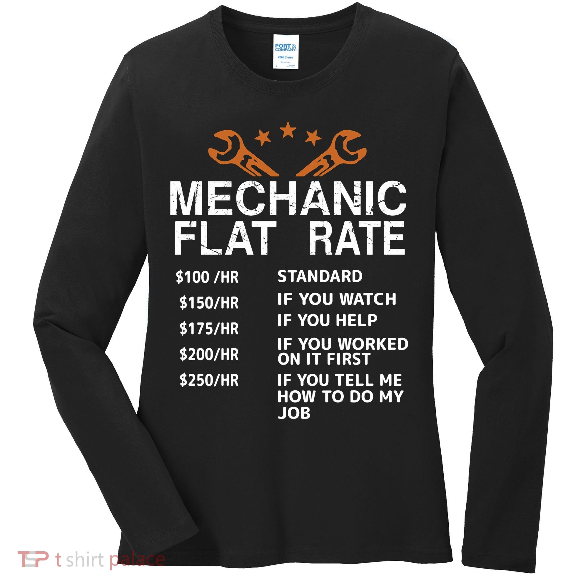 Mechanic Flat Rate Women's Long Sleeve Shirt