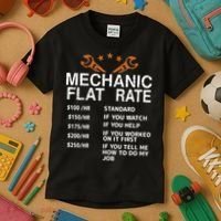 Mechanic Flat Rate Kids T-Shirt thumb 3