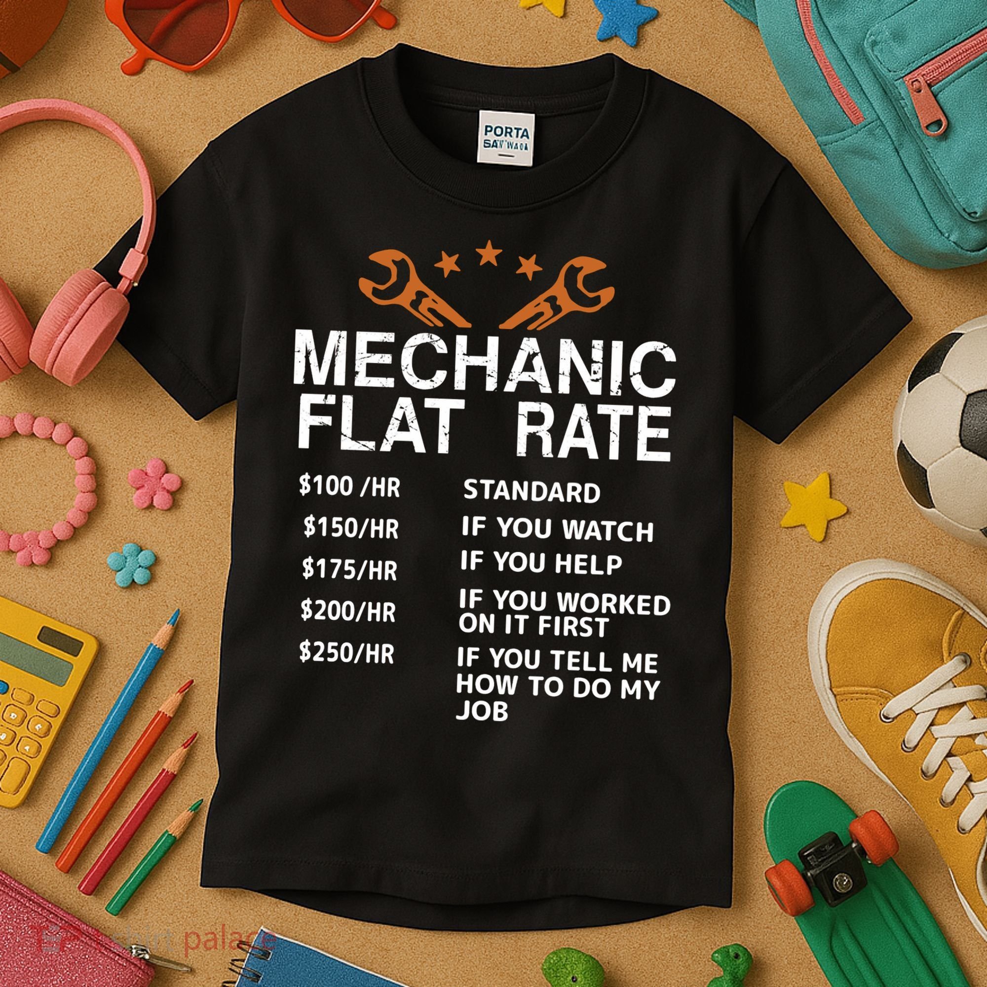 Mechanic Flat Rate Kids T-Shirt
