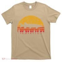 Muskie Fishing Retro Musky Fisherman Treeline Sunset T-Shirt thumb 0