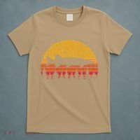 Muskie Fishing Retro Musky Fisherman Treeline Sunset T-Shirt thumb 5