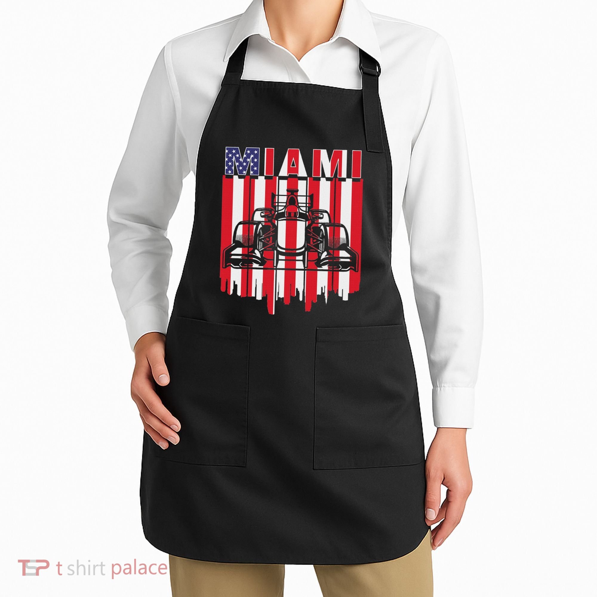 Miami Formula Racing Track Circuit United States Flag Apron
