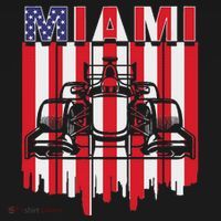 Miami Formula Racing Track Circuit United States Flag Mousepad thumb 1